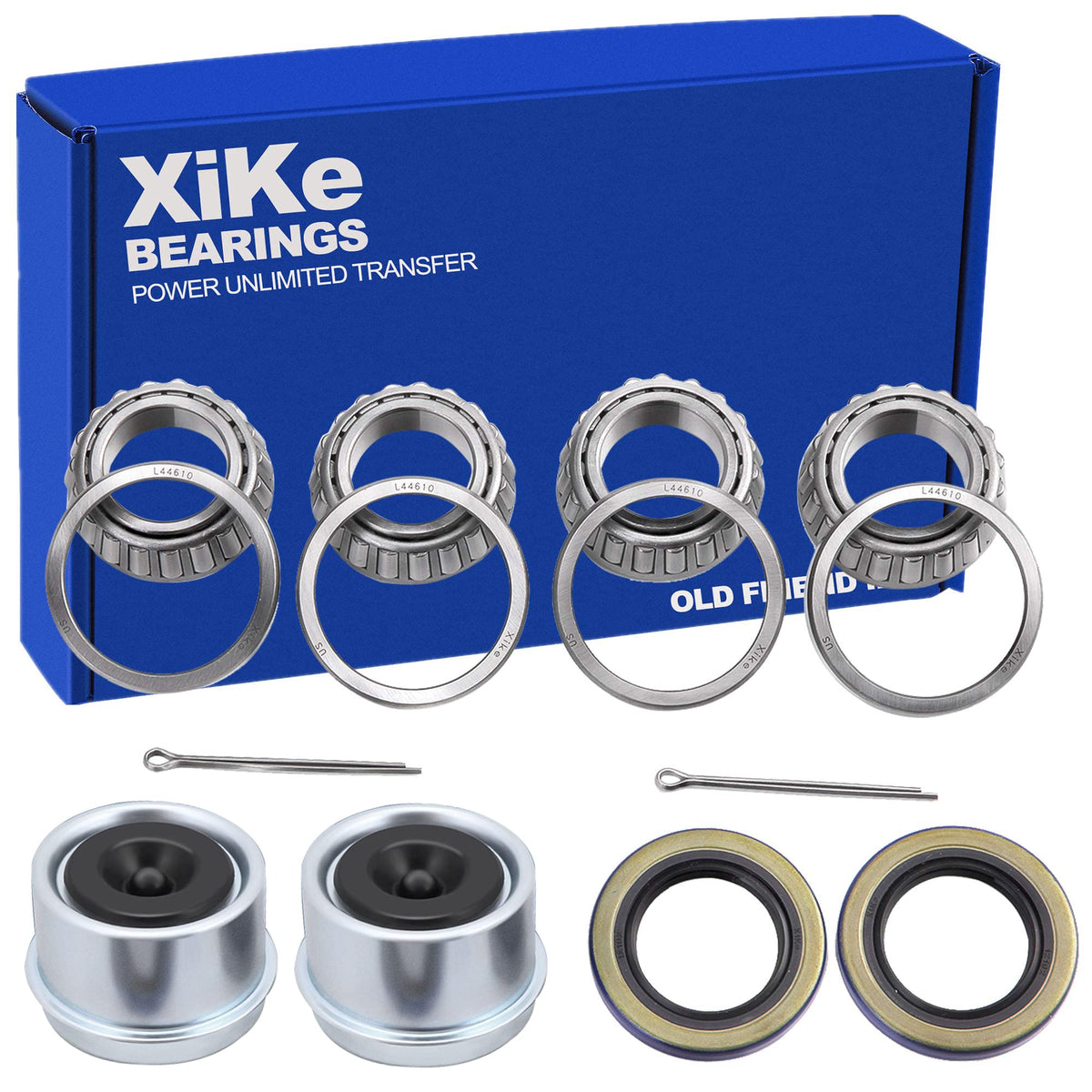 XiKe trailer bearings kit with high-speed bearings for 1-1/16-inch axles