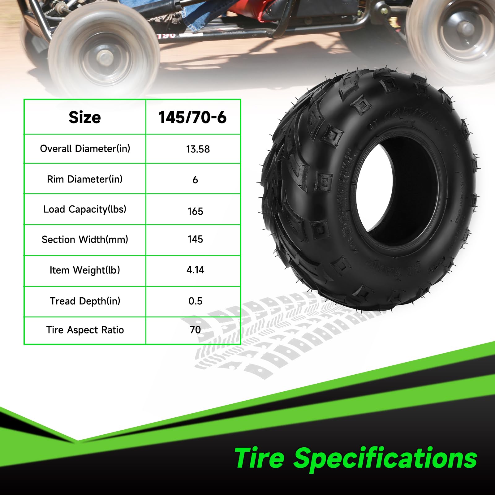 XIKOBY 145/70-6 empaque con kit completo