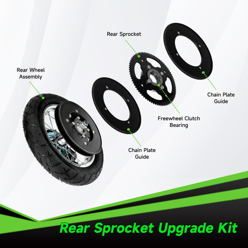 XIKOBY 25H 13T motor sprocket enhances torque delivery during climbs