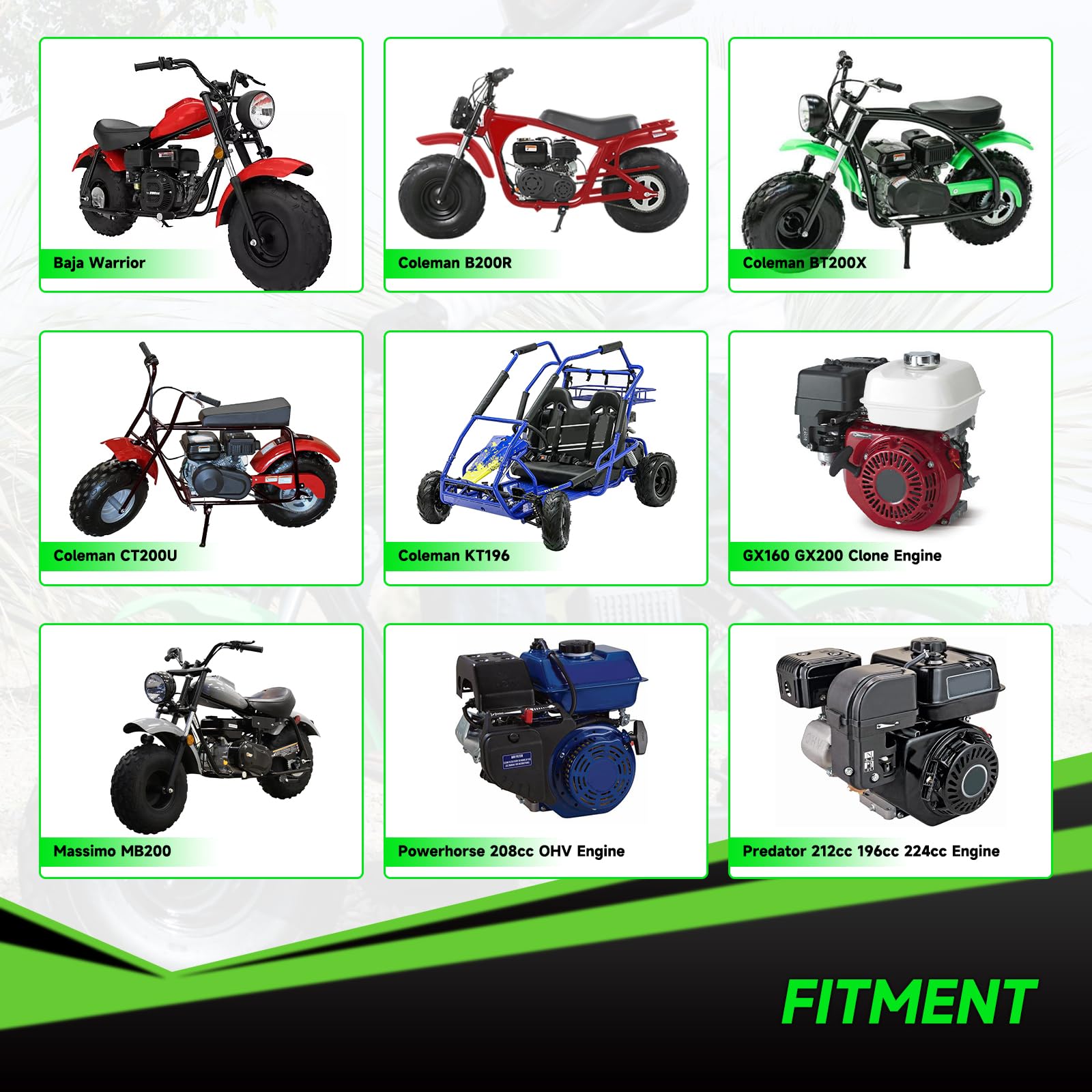 XIKOBY easy-install exhaust kit enables quick upgrade for 212cc engines.
