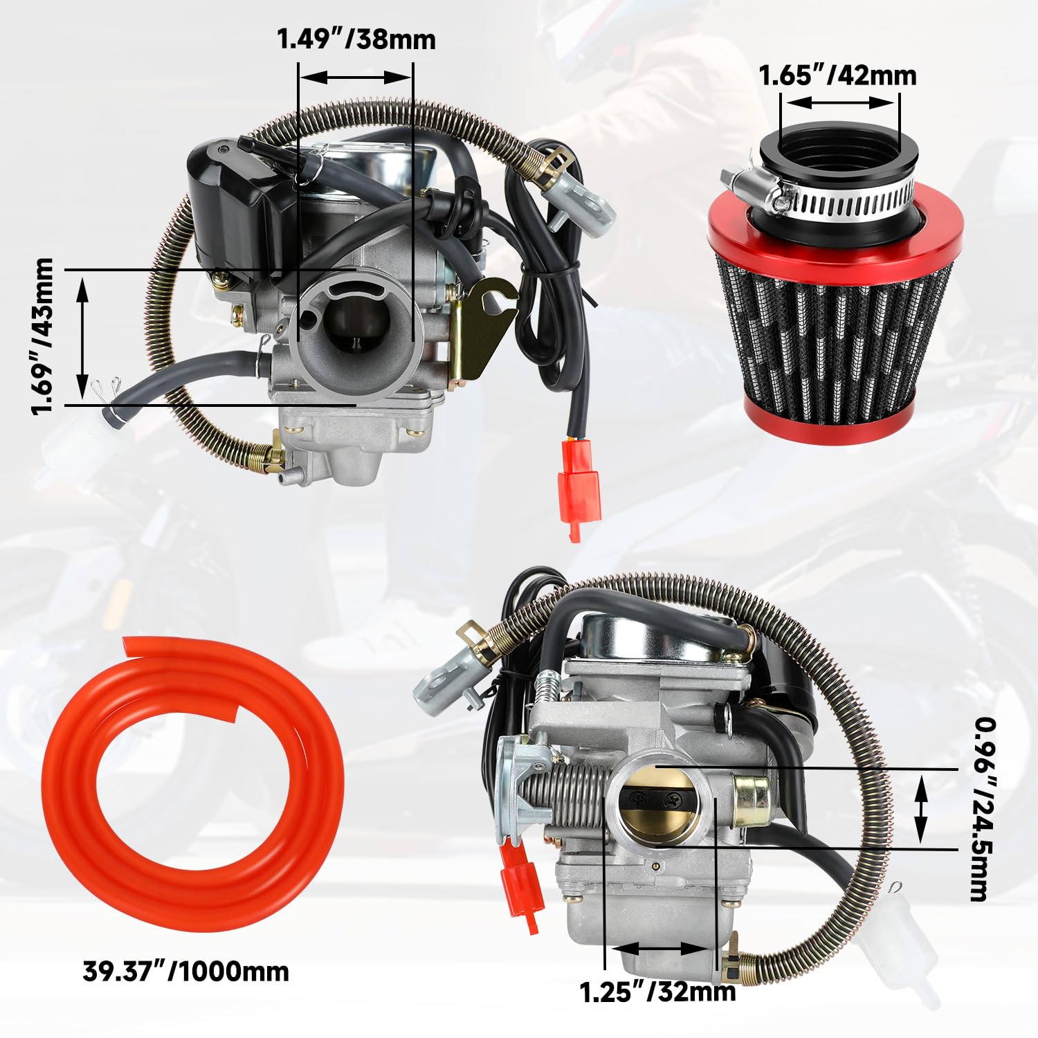 XIKOBY gy6 150cc fuel filters reduce clogging and maintain flow