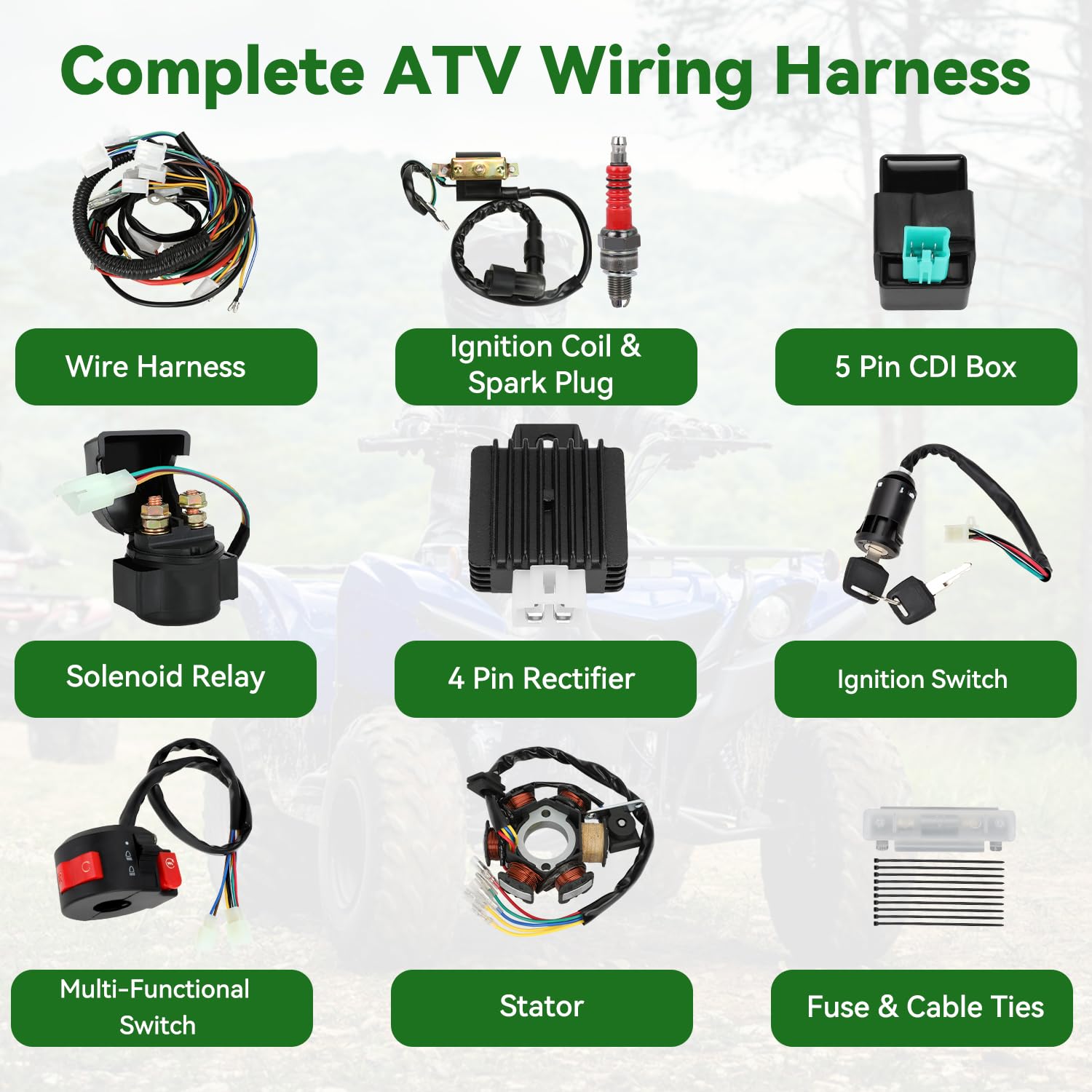 XIKOBY ignition coil included for reliable starting
