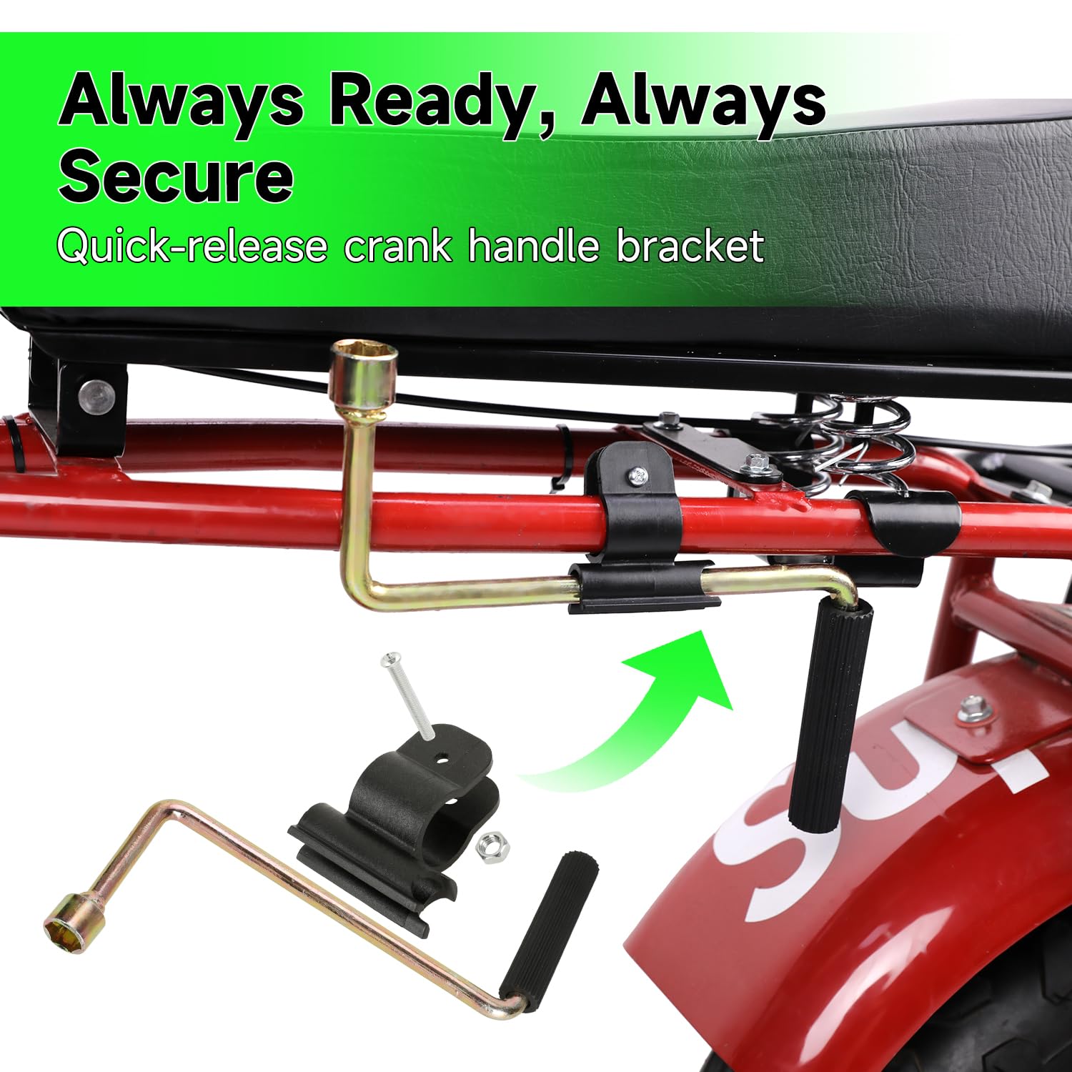 XIKOBY wind-up starter compatible with Predator and Harbor Freight engines.