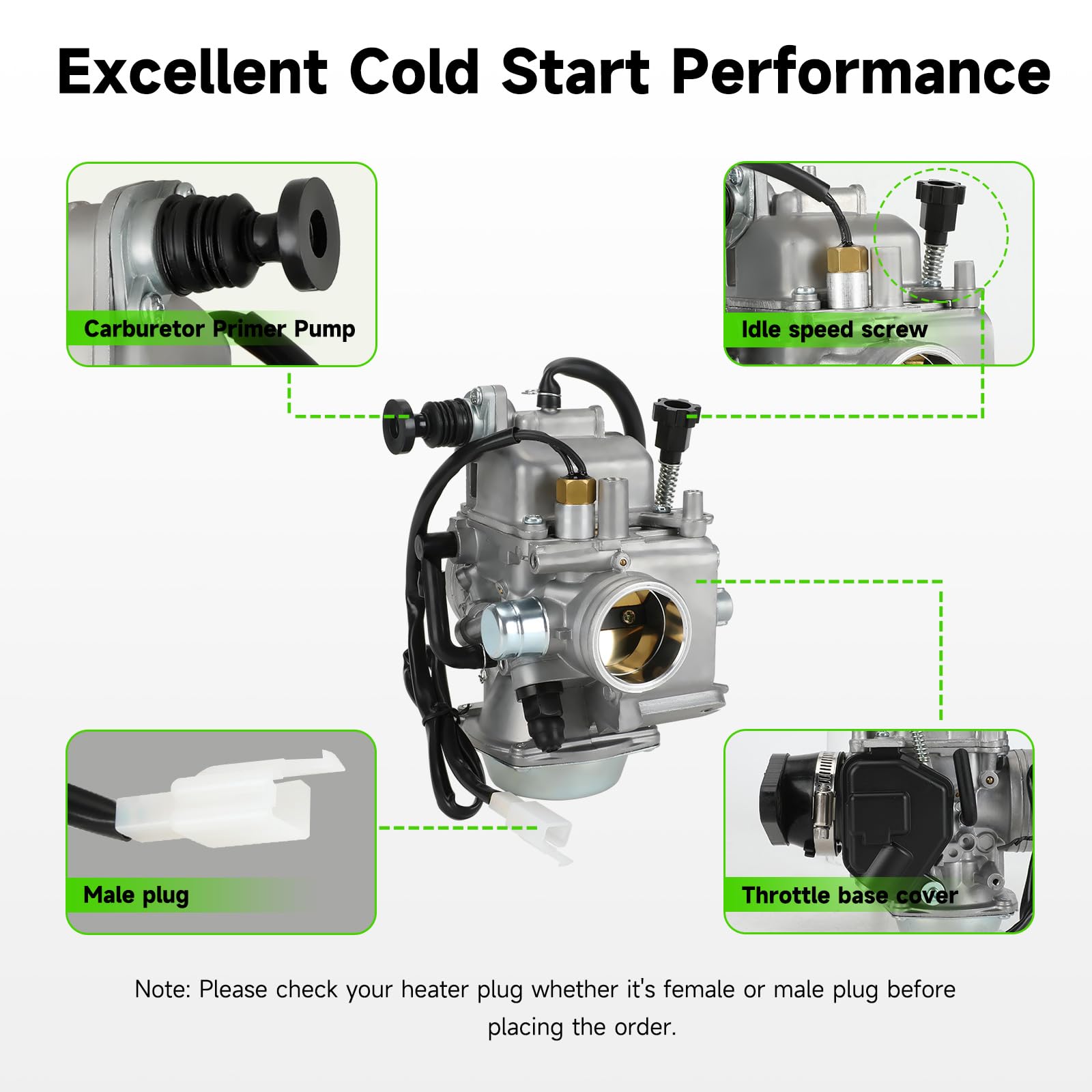 XIKOBY TRX350 carburetor kit spark plug view supports quick maintenance and reliable starts
