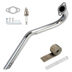 XIKOBY upgraded center-exit exhaust for Predator 79cc enhances rear clearance and sportier look