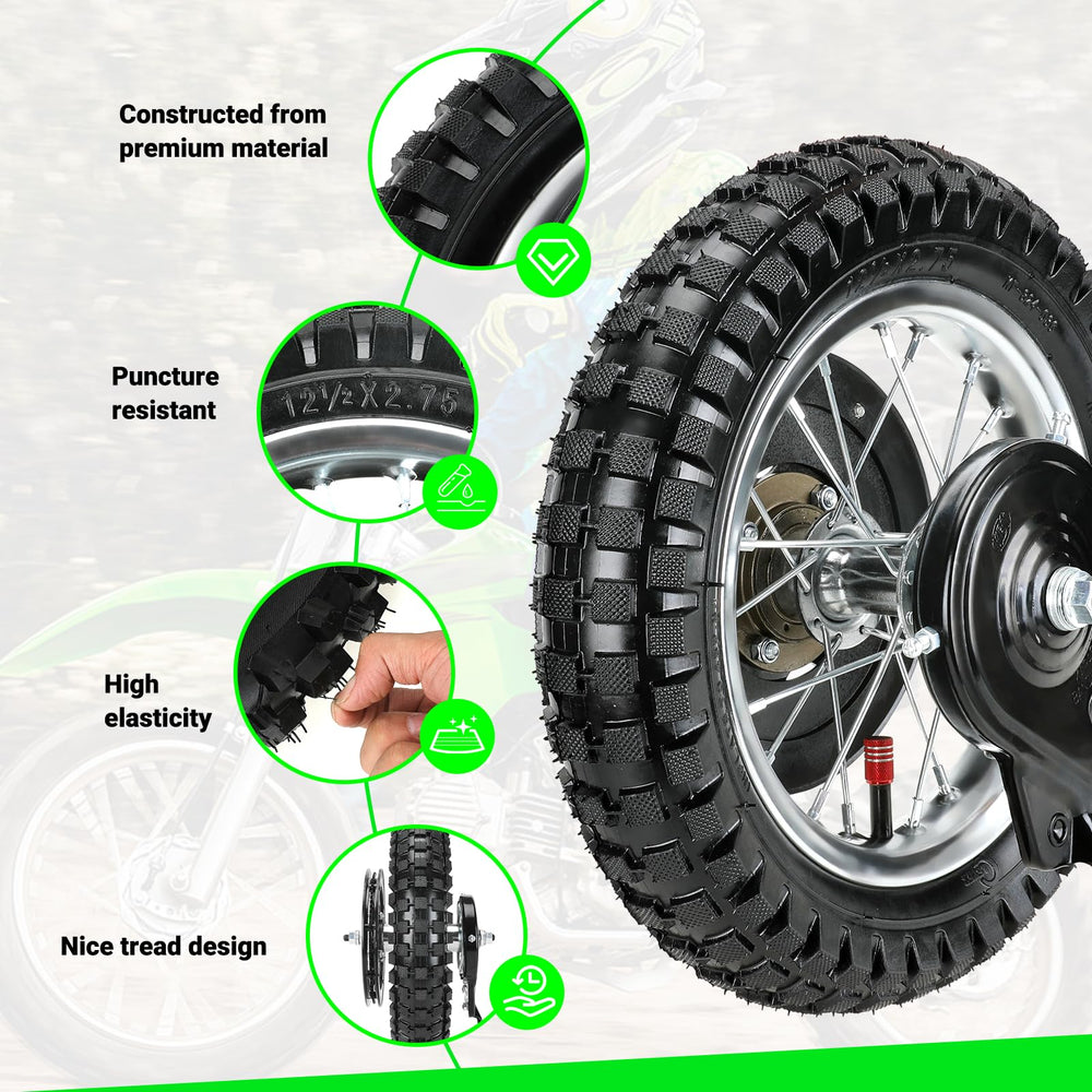 XIKOBY wheel rim assembly with tire ready for quick replacement