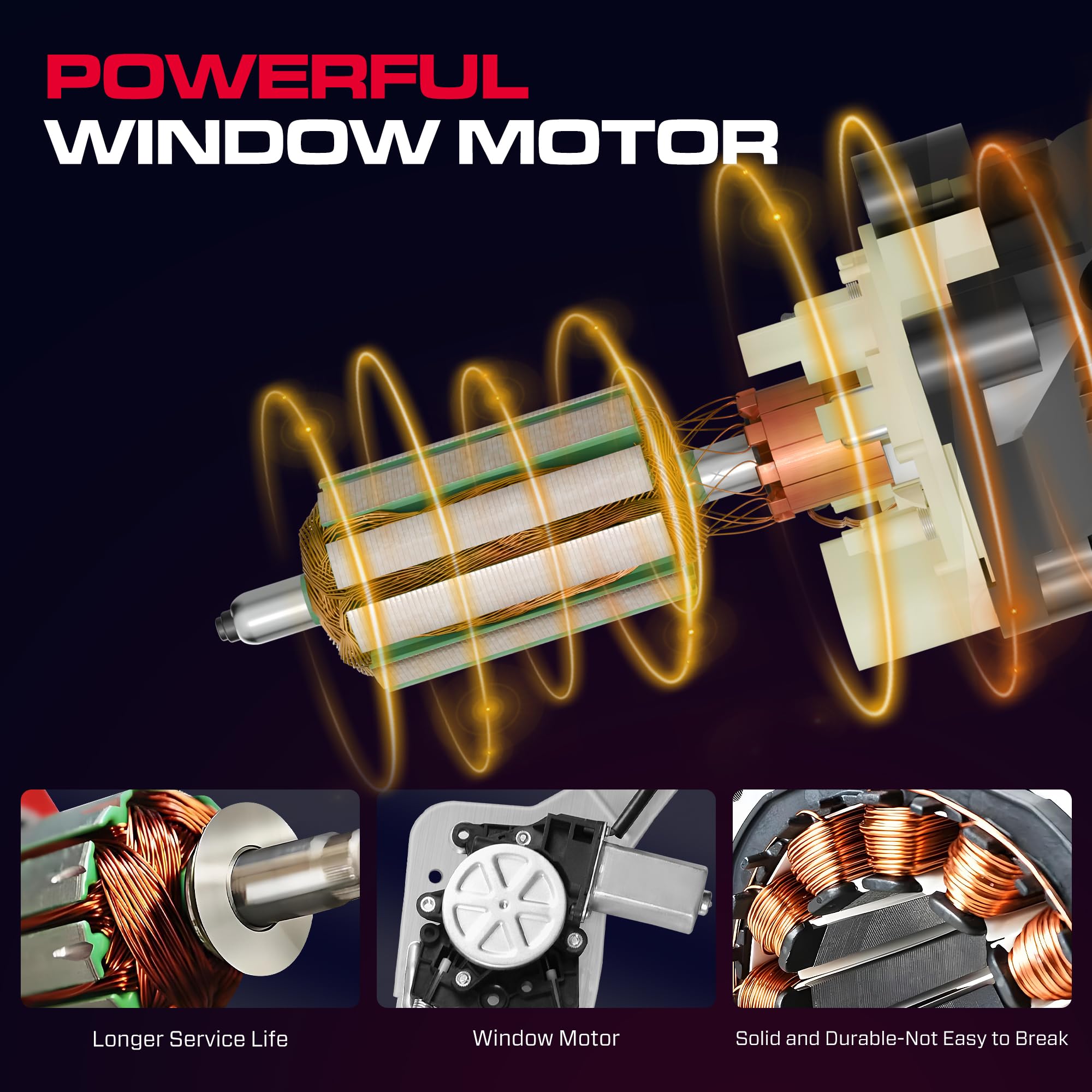 XIMAKA 2-pin motor regulator supports seamless power window control.