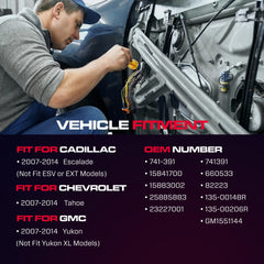 XIMAKA Cadillac Escalade regulator assembly restores reliable rear window action