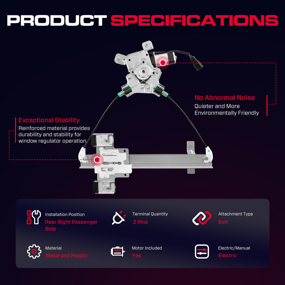 XIMAKA Chevrolet Tahoe regulator fits rear window for consistent movement