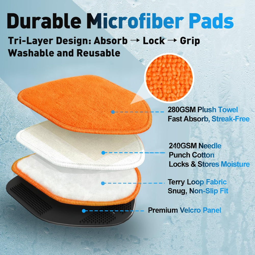 XINDELL Velcro pads stay secure for wet cleaning and drying polish