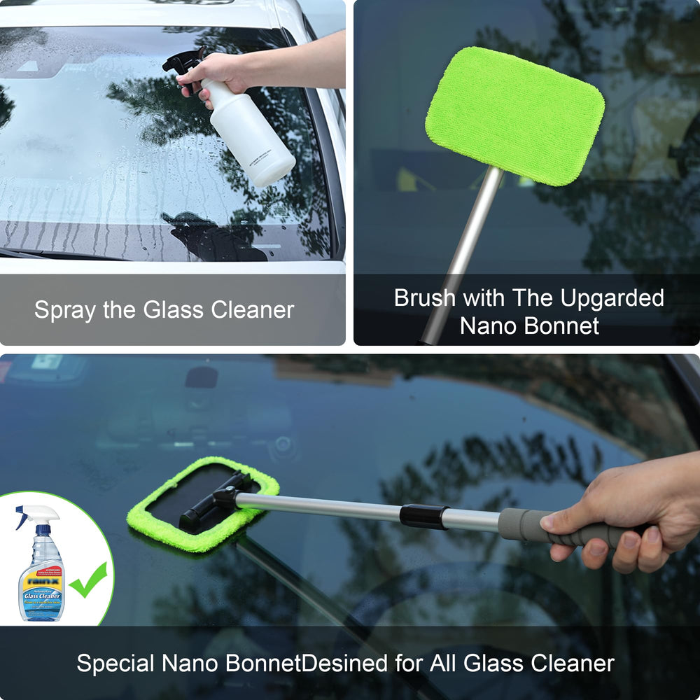 XINDELL microfiber bonnets deliver streak-free cleaning on glass surfaces.