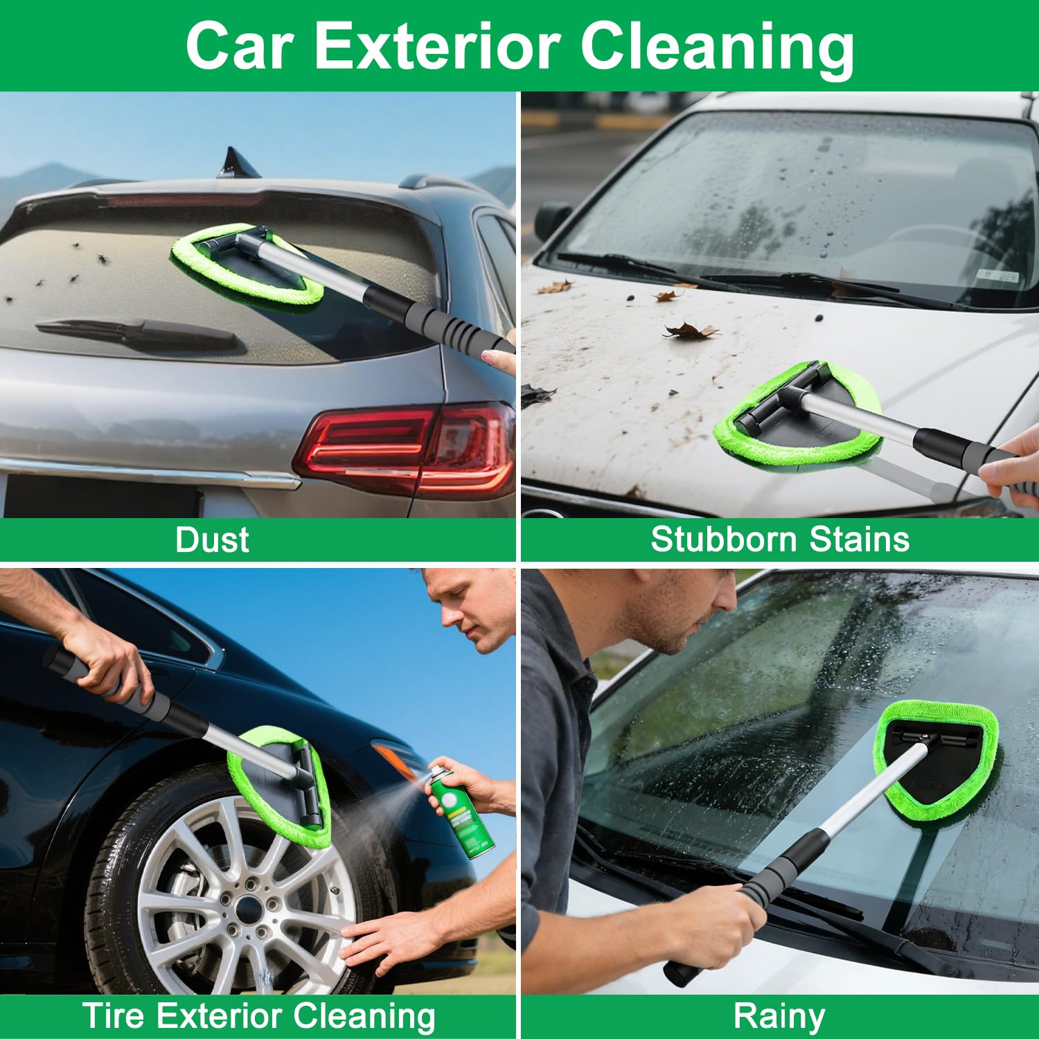 XINDELL Windshield Cleaner Tool wash sponge included for versatile cleaning.