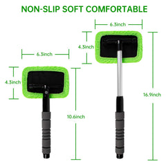 XINDELL windshield cleaner shows 180-degree swivel head for interior edge access