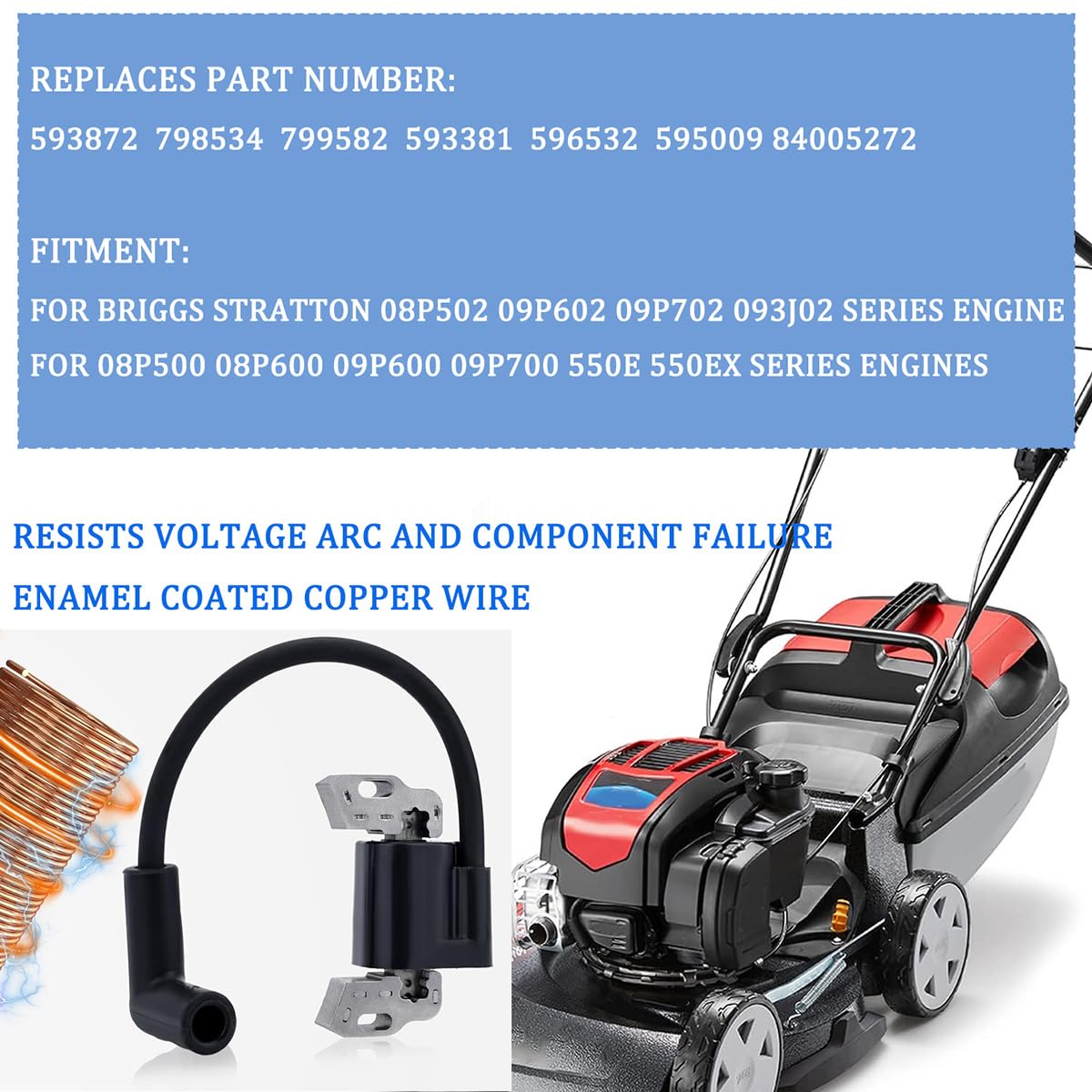 Xingehor ignition coil package with spark plug for easy installation.