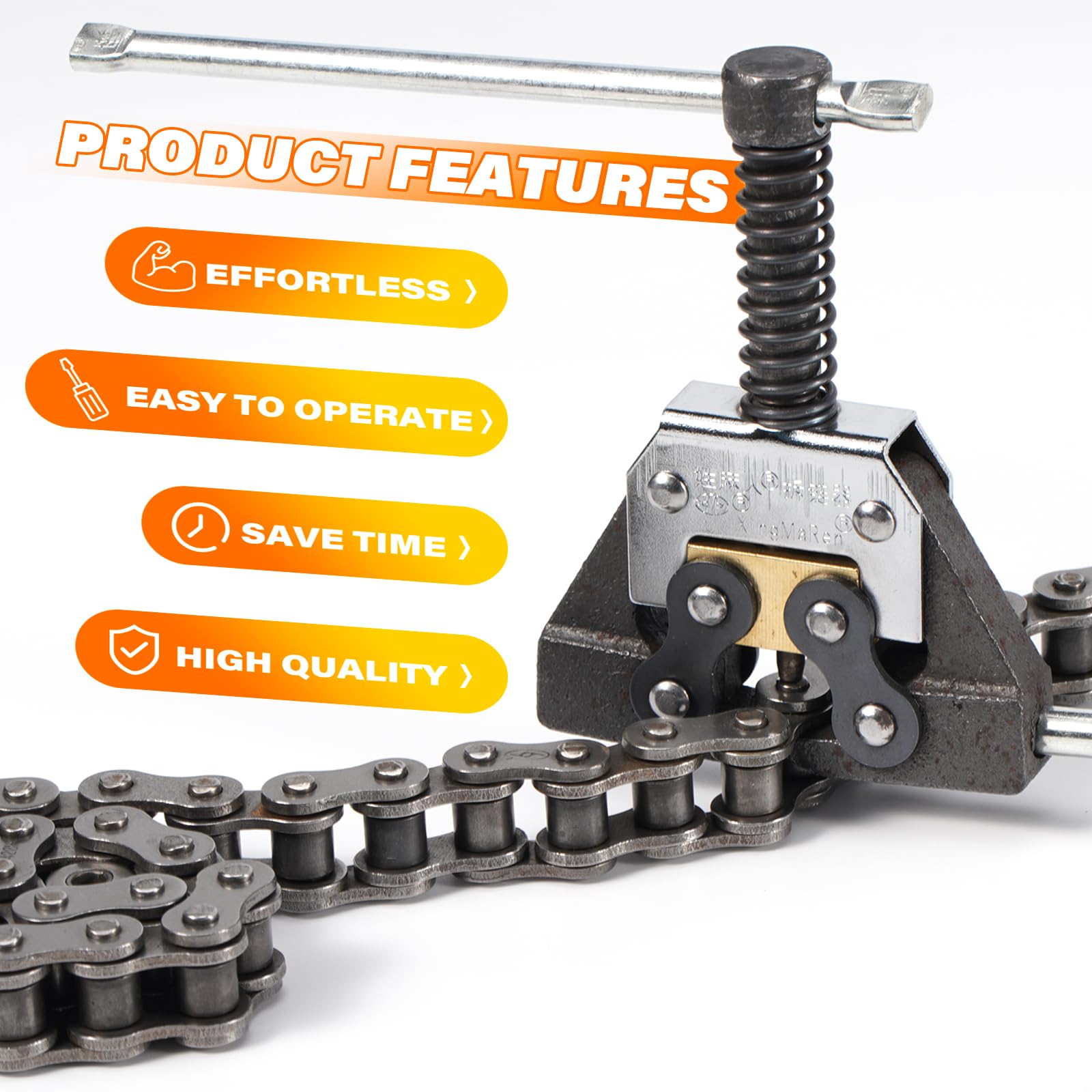 Alloy steel construction highlights durability for tough chain tasks