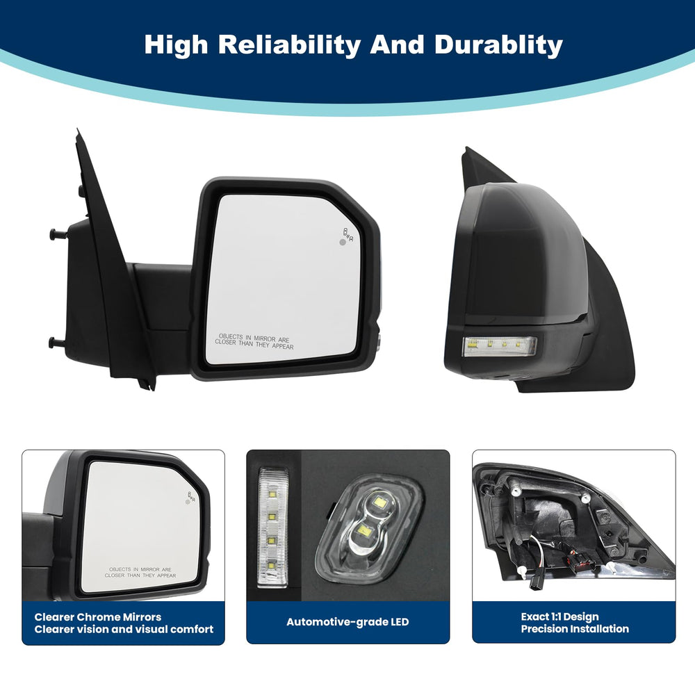 Xingsichuang FL3Z17682PB turn signal mirror increases signaling visibility