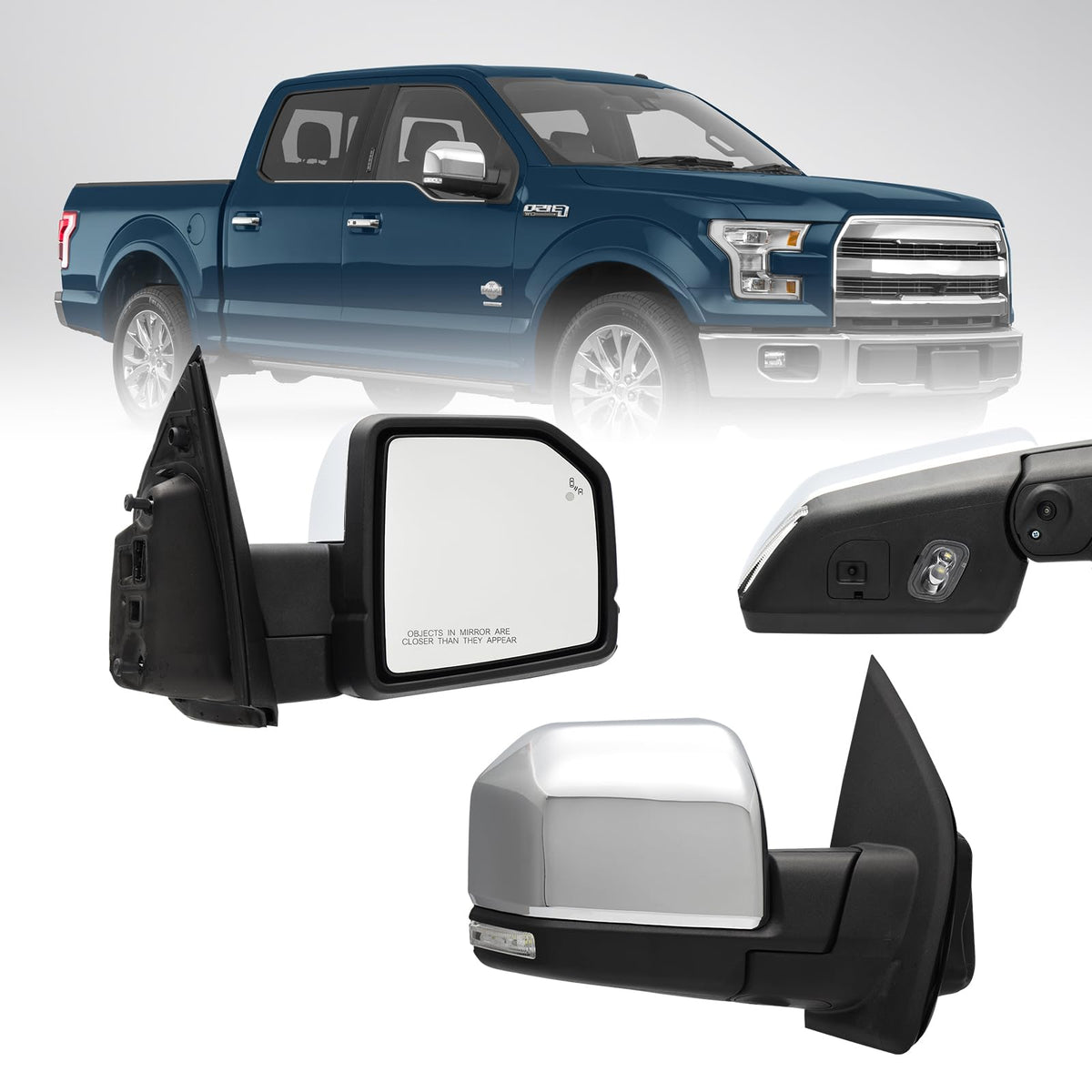 Xingsichuang FL3Z17682PB right mirror with camera boosts rear visibility for Ford F-150