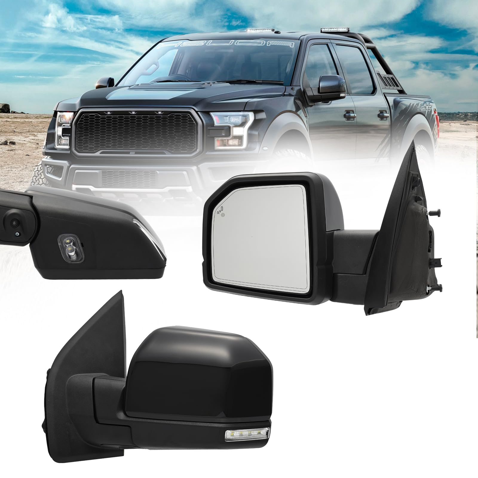 Xingsichuang FL3Z17683PB left mirror with camera for enhanced rear visibility