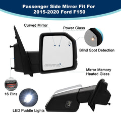 Xingsichuang chrome mirror for Ford F-150 with heated glass for all weather