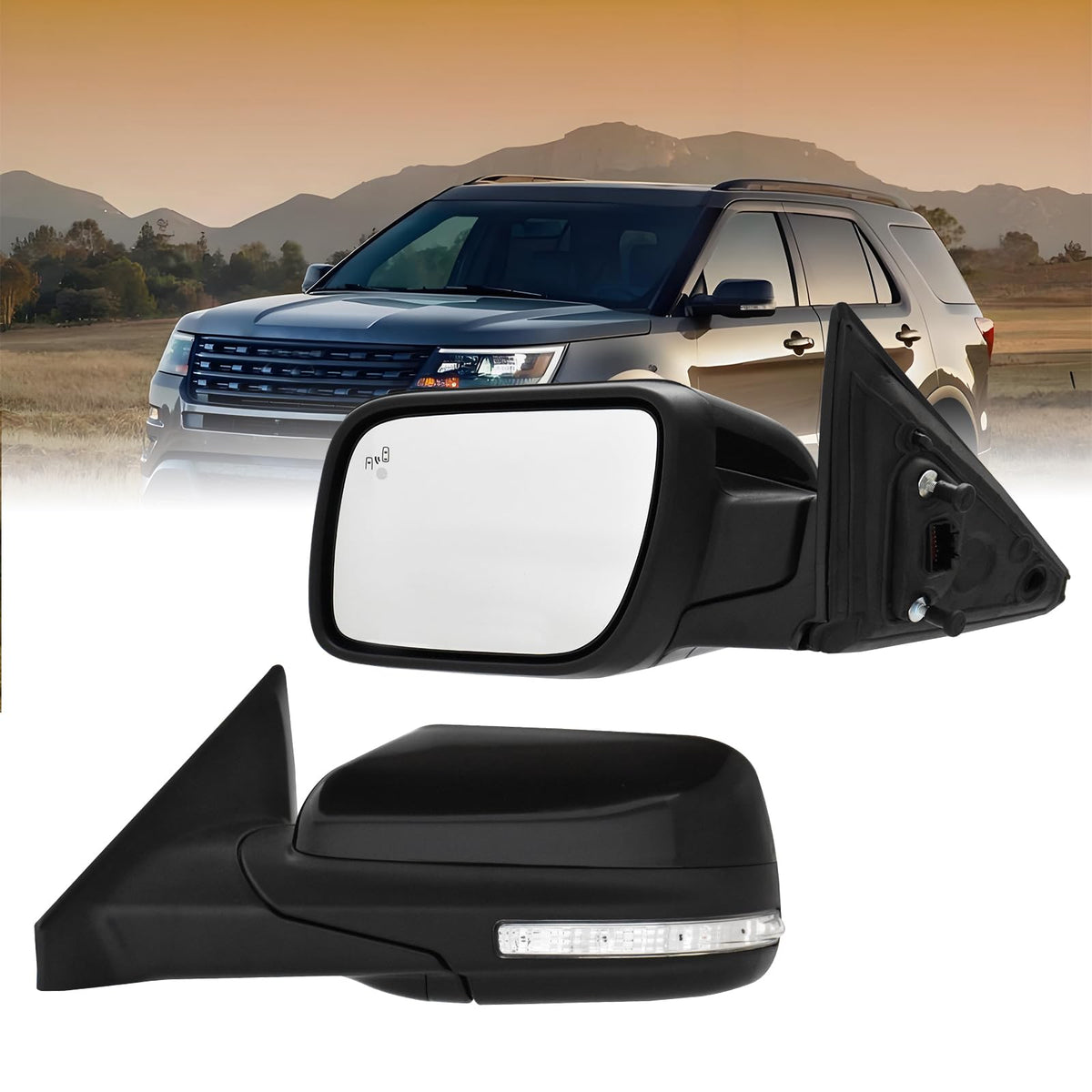 Xingsichuang left driver side mirror with heated glass for frosty mornings