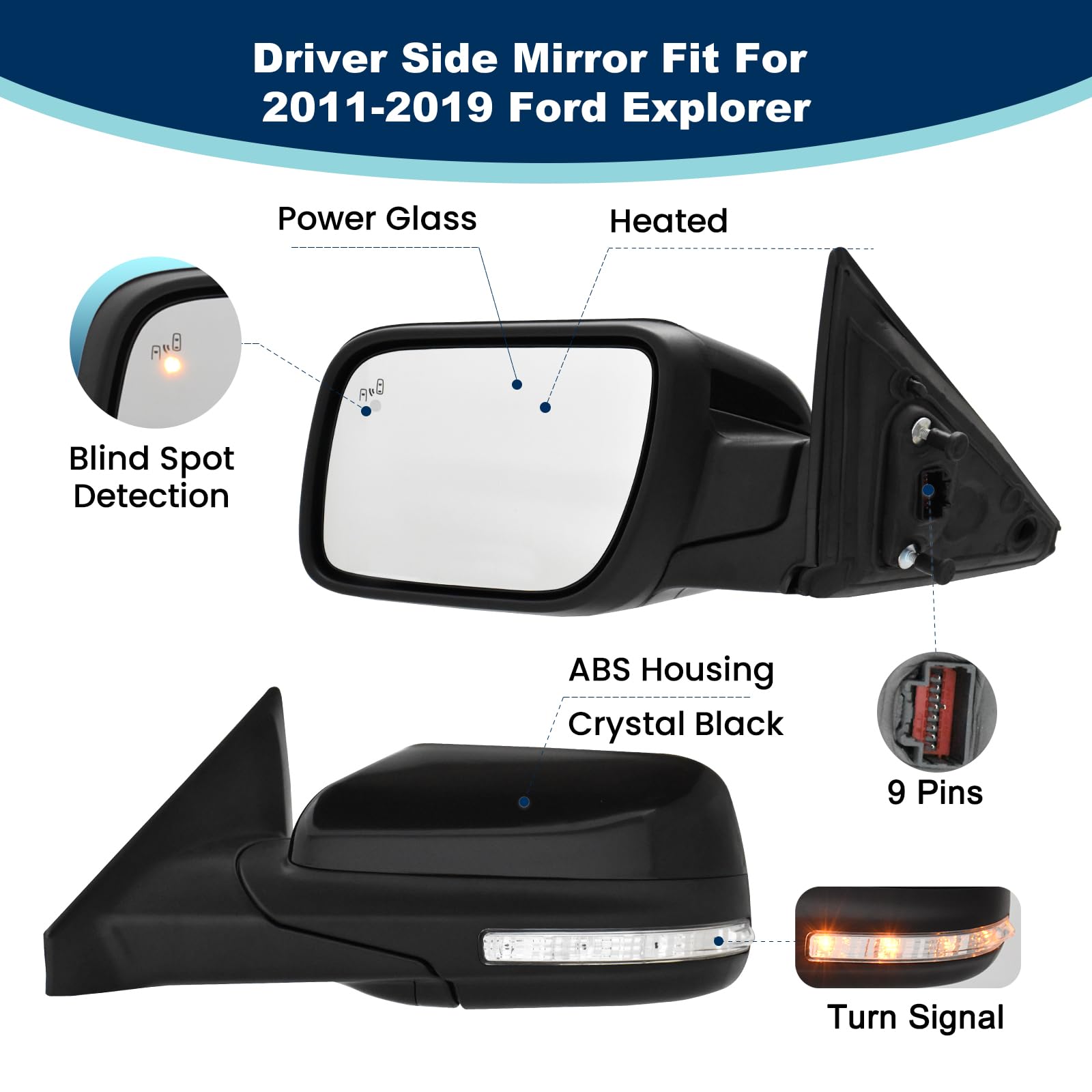 Xingsichuang mirror with turn signal light for safer lane changes