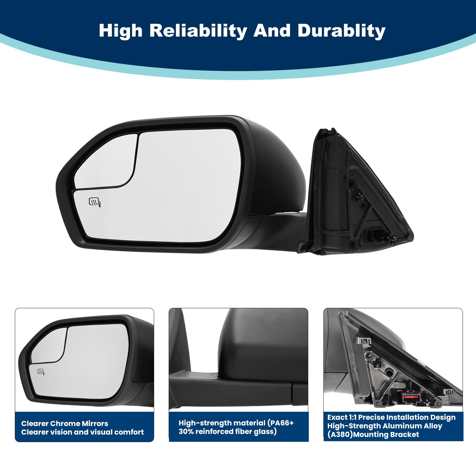 Xingsichuang left driver side mirror 5-pin connector maintains full functionality