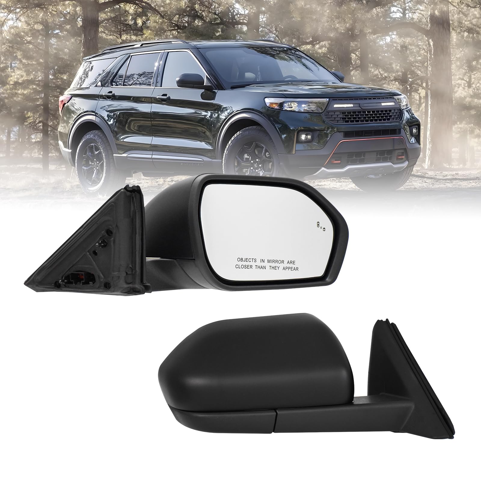Xingsichuang right passenger mirror for Explorer 2020-2025 ensures precise fit.