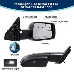 Xingsichuang Ram 1500 passenger-side mirror replacement for 2019–2025.