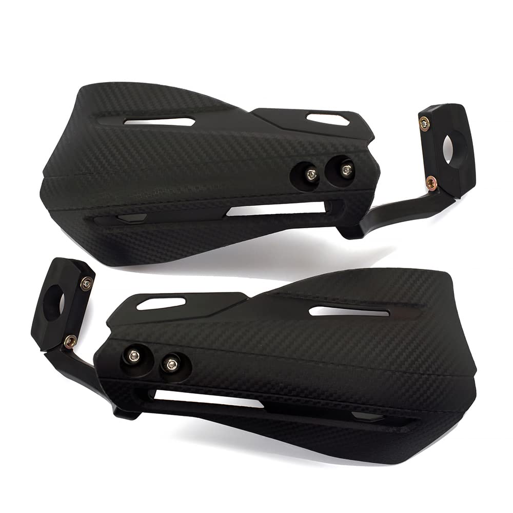 XINGWU dirt bike handguards closeup show durable PP material protecting hands on rugged trails