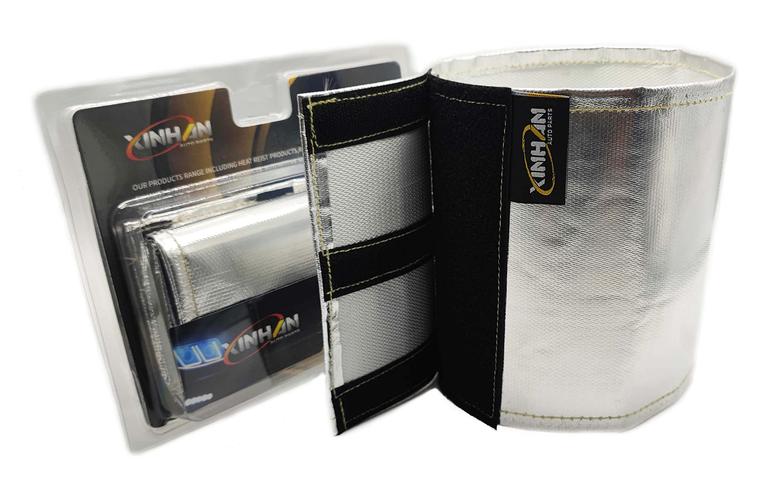 Xinhan universal starter heat shield wrap protecting the starter from radiant heat