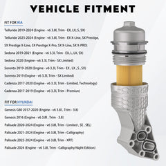 XINLIN 26300-3LAA0 aluminum oil filter housing side view for reliable sealing