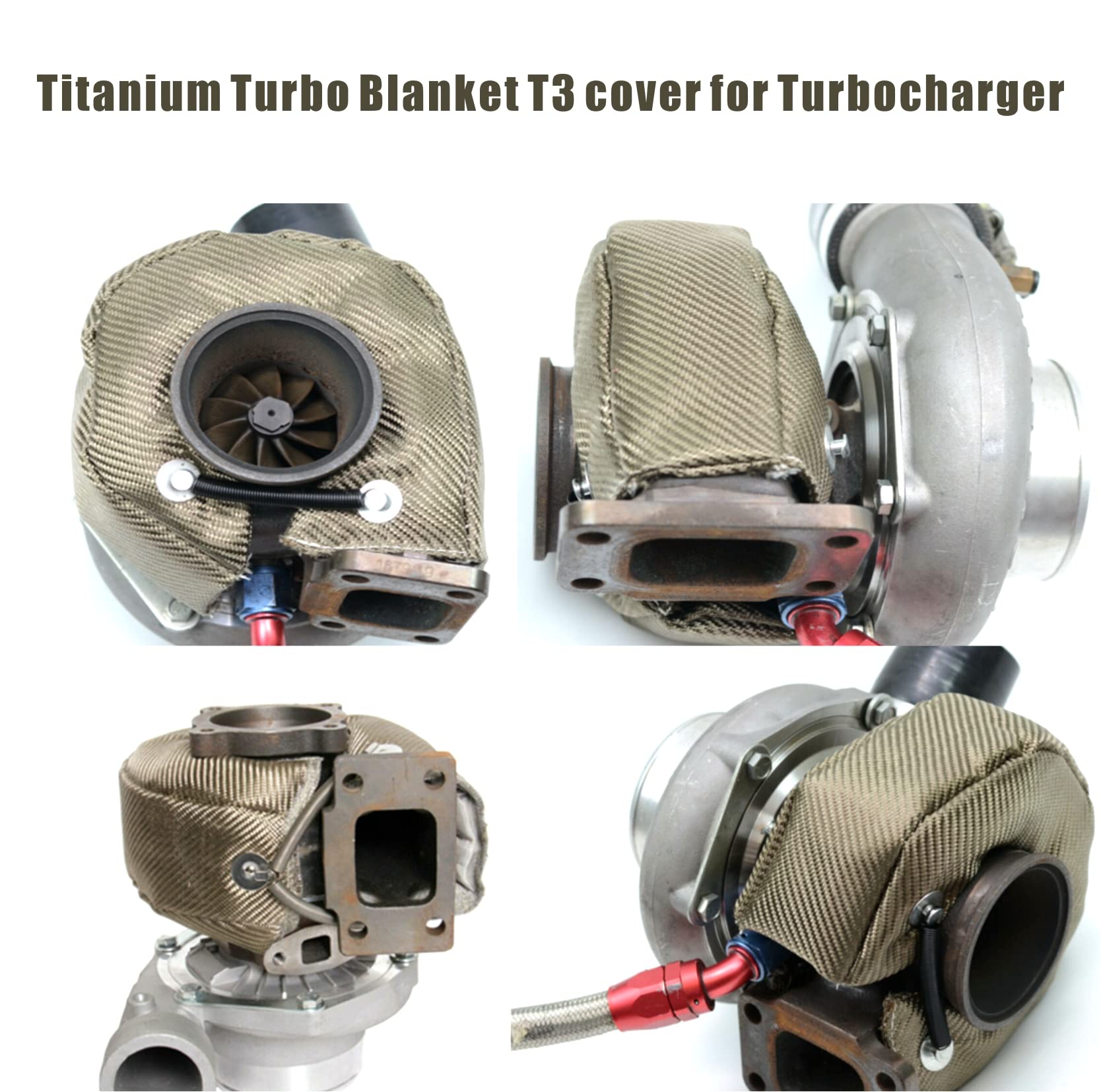 XINPENGLIU T3 Turbo Blanket heat shield wrap reduces exposure to nearby parts