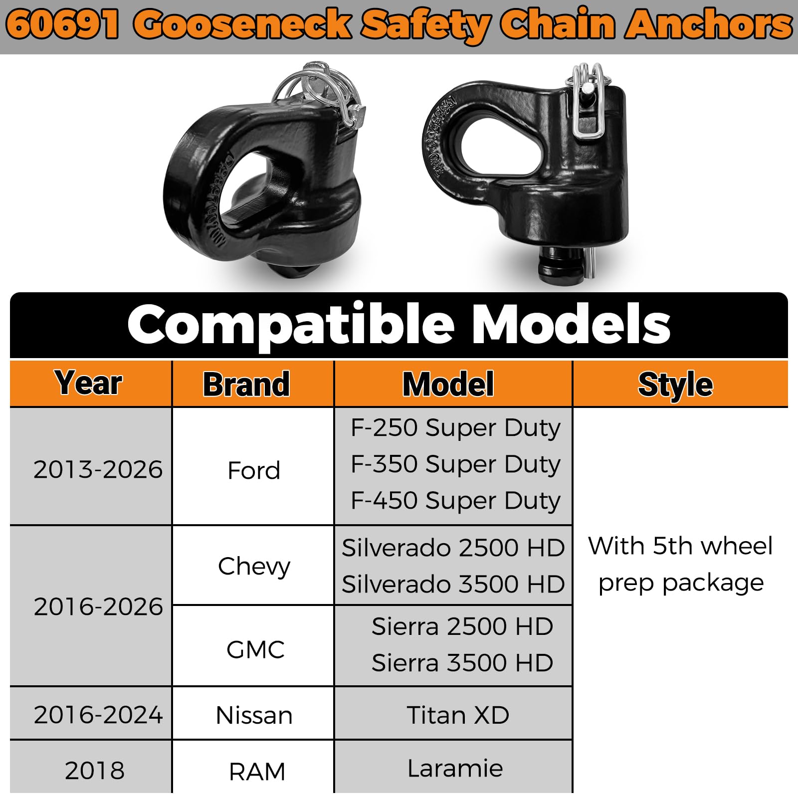 XINRINTONG 60691 gooseneck anchor close-up showing cast steel construction.