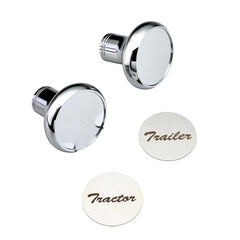 Xintre aluminum air valve knobs with chrome finish for durable truck valves.