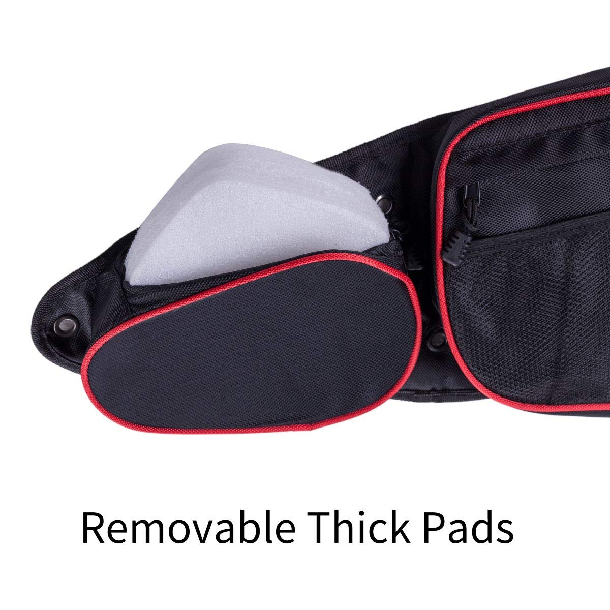 Xintre front door bag right side with knee pad for added comfort.