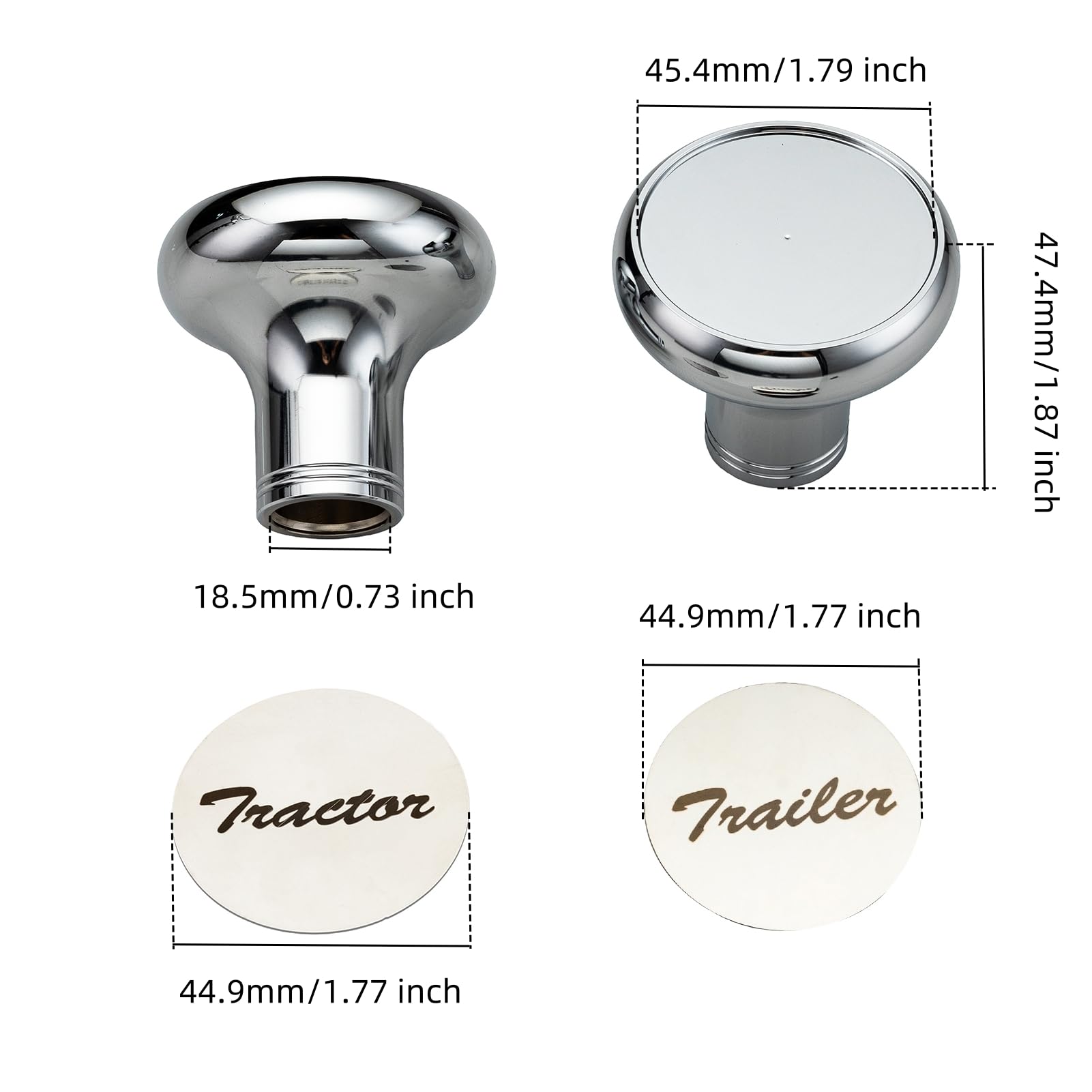 Xintre air valve knobs for Kenworth T680 for improved wear resistance.