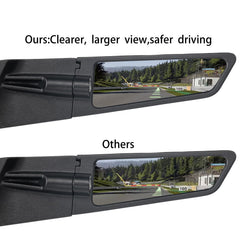 Xintre aluminum bracket mirror close-up shows sturdy construction.