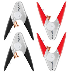 XIOGZAXI jumper cable clamps close-up showing secure grip for reliable 1100A connections.