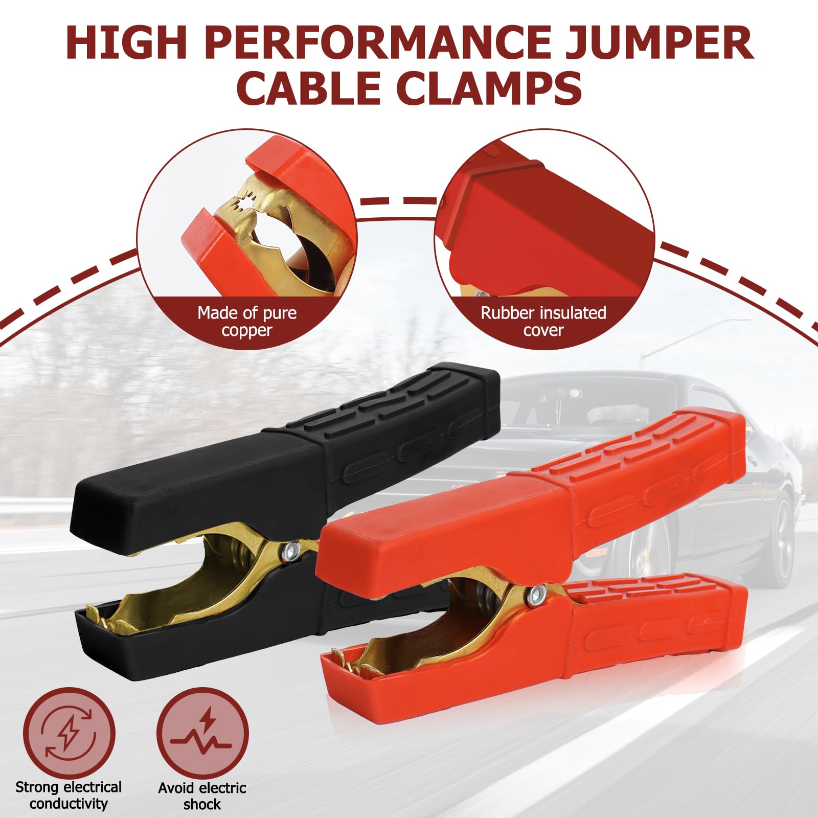 XIOGZAXI black negative clamp delivers strong grip during use.