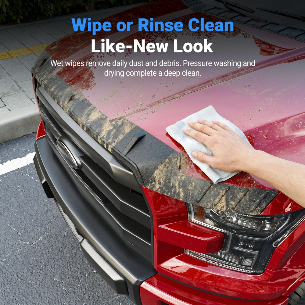 Xipoo hood protector deflects debris so paint stays protected while driving