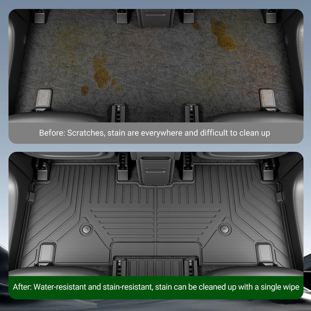 Xipoqix EV9 front floor mat with non-slip surface keeps pedals area secure