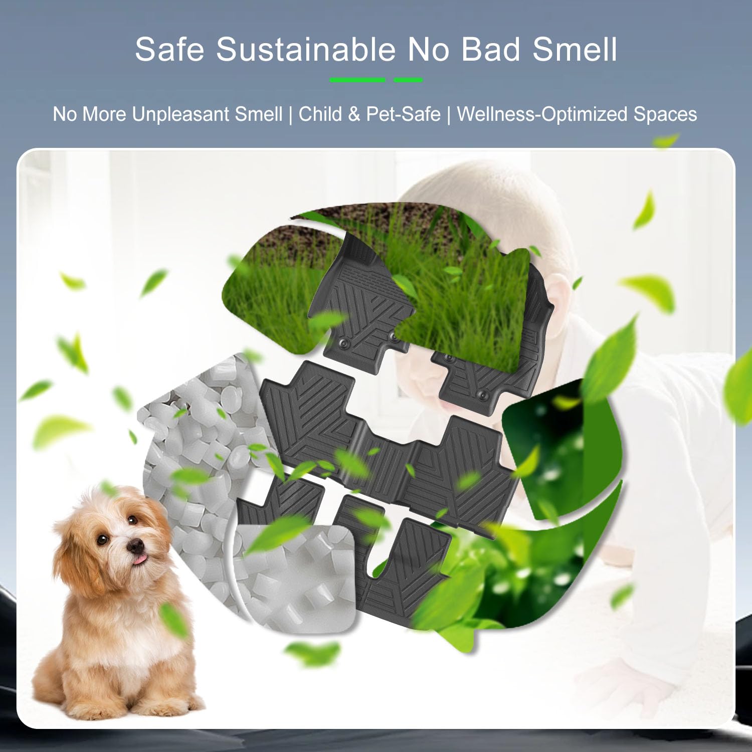 Xipoqix velcro-backed mats enable simple secure installation.