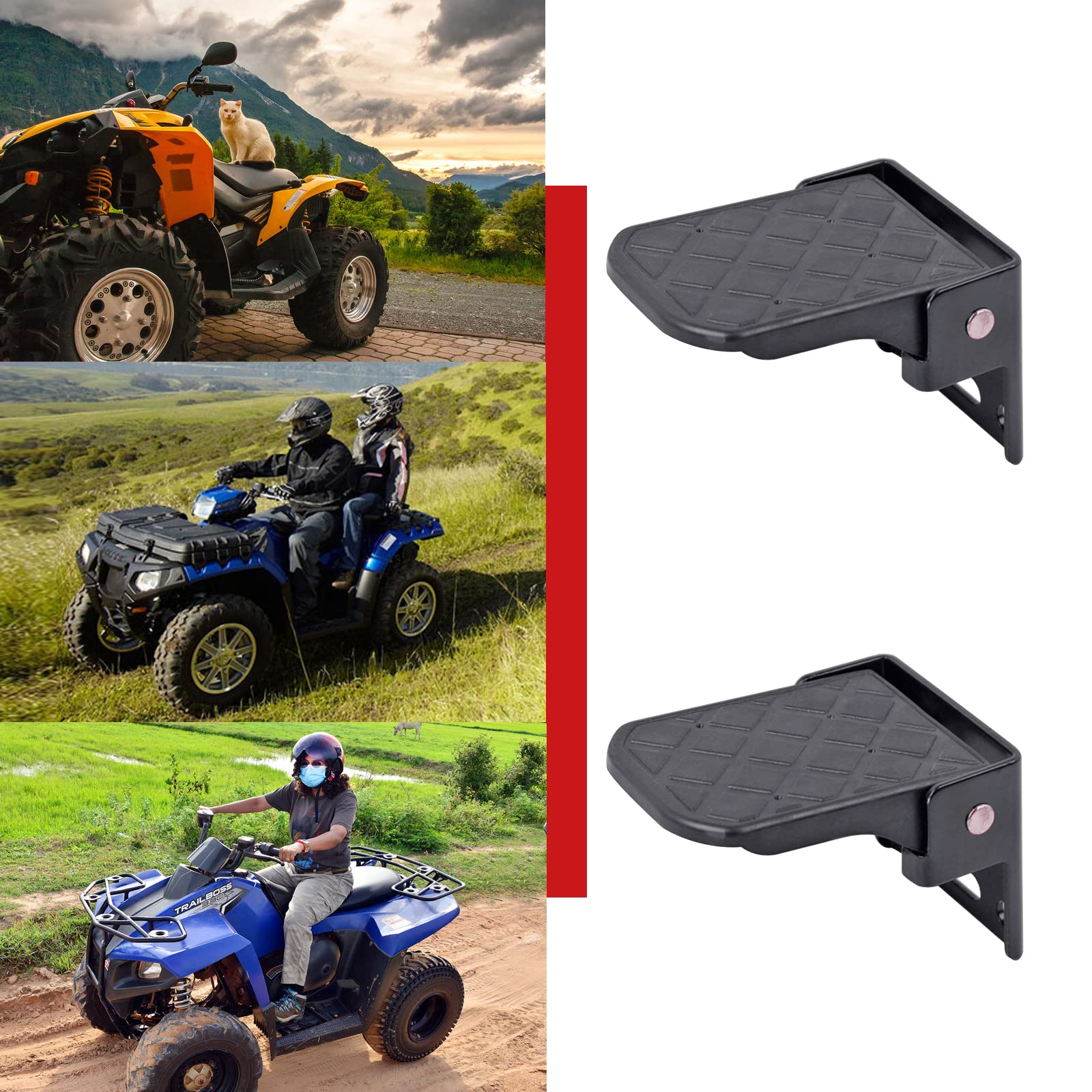 Xislet ATV foot rest compatible with Polaris Sportsman and other popular models.