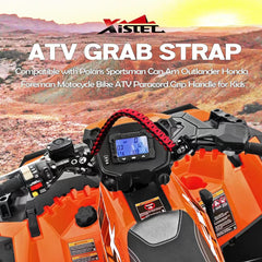 Xislet grab strap mounted on Polaris ATV improves passenger stability