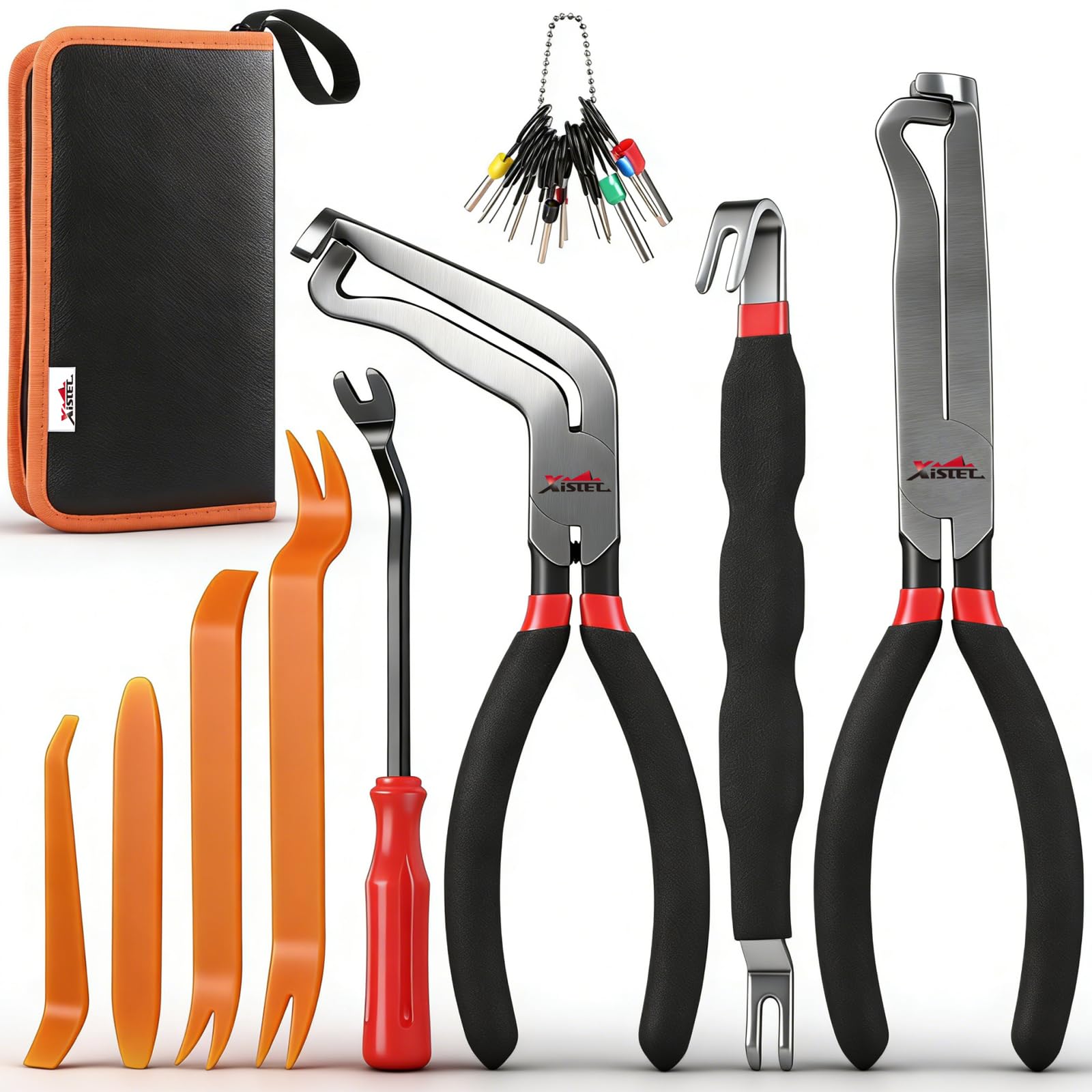 Xislet disconnect pliers kit for precise automotive connector removal in cars.