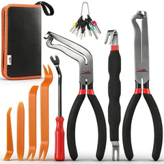 Xislet disconnect pliers kit for precise automotive connector removal in cars.