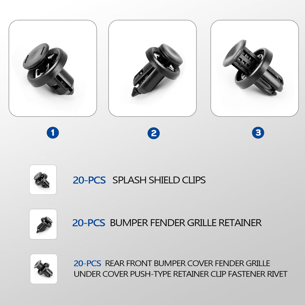 Xislet front bumper cowl grille retainer clip for secure mounting.