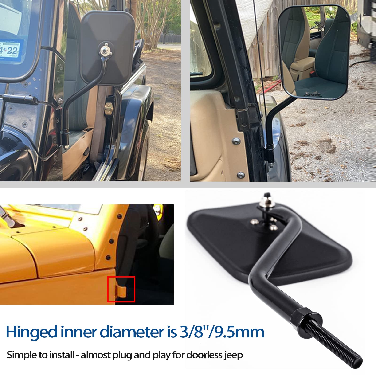 Xislet hinge inner diameter check ensures proper fit for your Jeep.