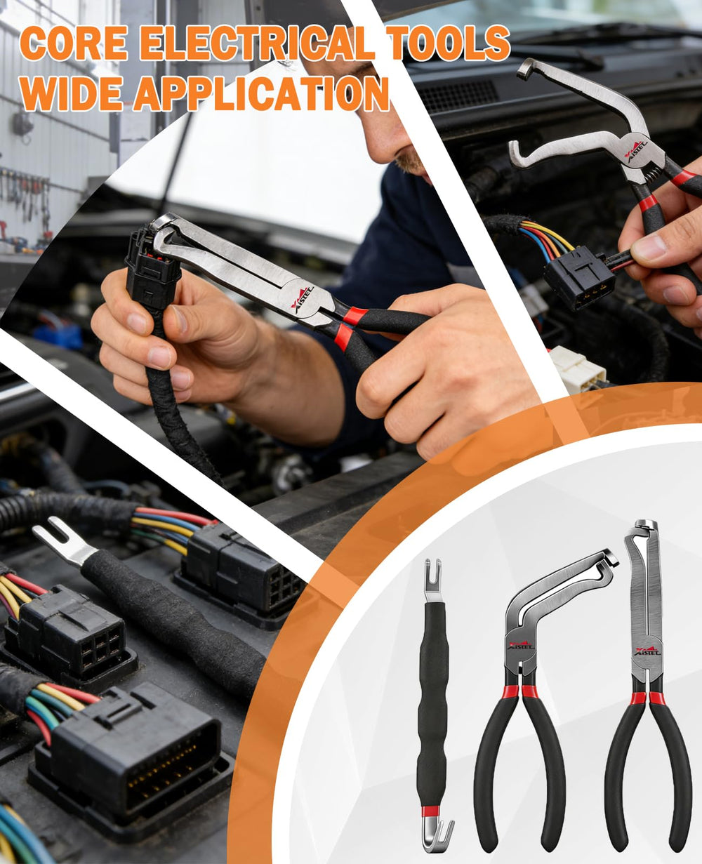 Xislet terminal removal tools designed for safe latch and pin access.