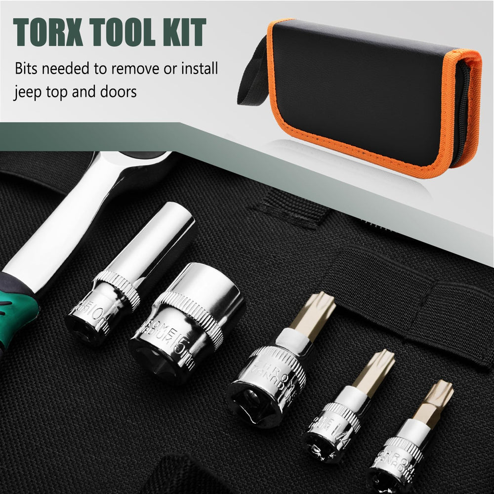 Xislet upgraded leather organizer keeps torx bits neatly organized.